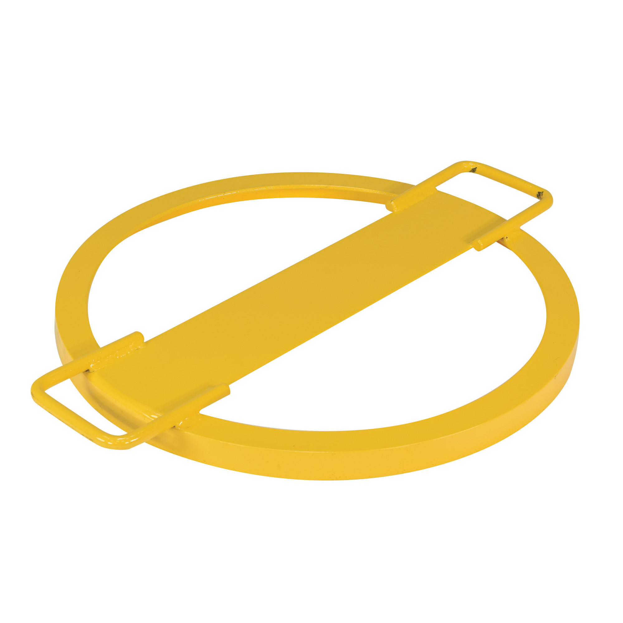 Vestil Steel Drum Tie Down - Fits 55-Gallon Drums, 24in. Diameter, Yellow, Model# DTD-24-2P